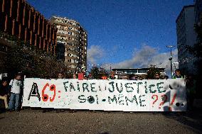 Protest Against A Non-decision Of The Administrative Court On The A69 Highway In Toulouse