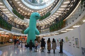 LINE FRIENDS IP Joguman Green Dinosaur exhibition