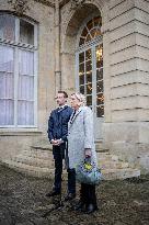 Marine Le Pen And Jordan Bardella After A Meeting With PM Bayrou - Paris