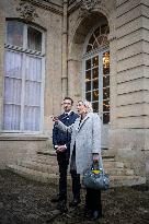 Marine Le Pen And Jordan Bardella After A Meeting With PM Bayrou - Paris