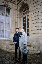 Marine Le Pen And Jordan Bardella After A Meeting With PM Bayrou - Paris