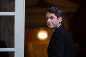 Gabriel Attal After A Meeting With PM Bayrou - Paris