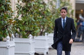 Gabriel Attal After A Meeting With PM Bayrou - Paris