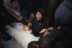 Palestinians Mourn Dead After Israeli Strike On Khan Younis - Gaza