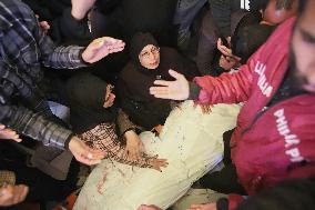 Palestinians Mourn Dead After Israeli Strike On Khan Younis - Gaza