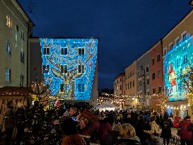 Festive Illuminations In The Bavarian City Wasserburg Am Inn