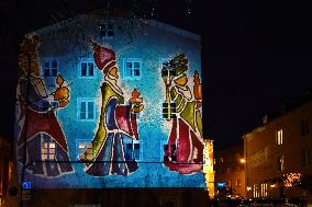 Festive Illuminations In The Bavarian City Wasserburg Am Inn