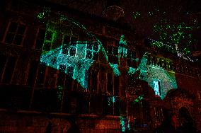 Light Sculptures And Mural Lights To Celebrate The Christmas Season In Nijmegen.