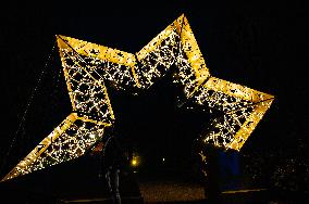 Light Sculptures And Mural Lights To Celebrate The Christmas Season In Nijmegen.