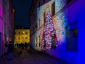 Festive Illuminations In The Bavarian City Wasserburg Am Inn