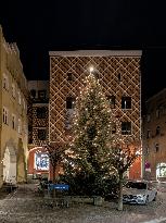 Festive Illuminations In The Bavarian City Wasserburg Am Inn