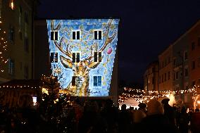 Festive Illuminations In The Bavarian City Wasserburg Am Inn