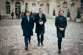 Olivier Faure, Boris Vallaud and Patrick Kanner Meet PM Bayrou - Paris AJ