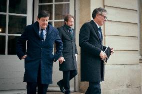 Olivier Faure, Boris Vallaud and Patrick Kanner Meet PM Bayrou - Paris AJ