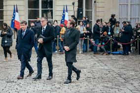 Olivier Faure, Boris Vallaud and Patrick Kanner Meet PM Bayrou - Paris AJ