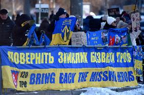 Weekly rally in support of Ukrainian POWs in Vinnytsia