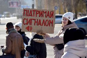 Weekly rally in support of Ukrainian POWs in Vinnytsia