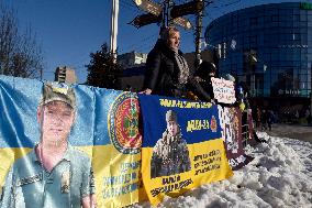 Weekly rally in support of Ukrainian POWs in Vinnytsia