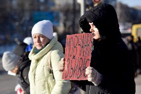 Weekly rally in support of Ukrainian POWs in Vinnytsia