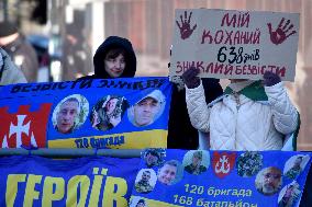 Weekly rally in support of Ukrainian POWs in Vinnytsia