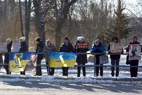 Weekly rally in support of Ukrainian POWs in Vinnytsia