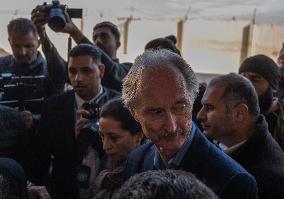 UN Syria Envoy Geir Pedersen Visits Sednaya Prison - Damascus