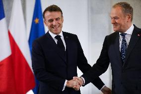 Meeting With The President Of The French Republic Emmanuel Macron In Warsaw