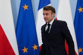 Meeting With The President Of The French Republic Emmanuel Macron In Warsaw