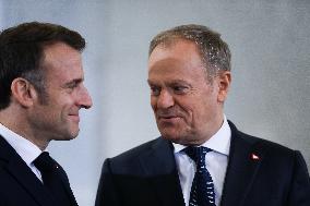 Meeting With The President Of The French Republic Emmanuel Macron In Warsaw