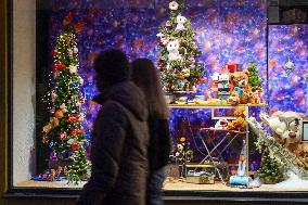 Festive Decorated Shop Windows