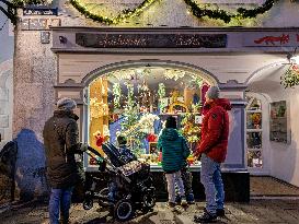 Festive Decorated Shop Windows