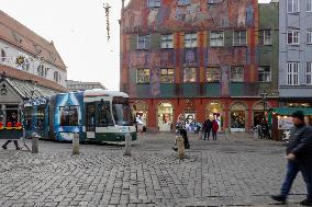 Every Day Life In The Bavarian City Of Augsburg