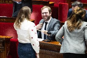 Vote on the special budget draft law at the National Assembly - Paris