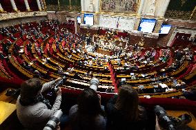 Vote on the special budget draft law at the National Assembly - Paris