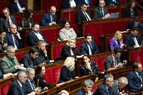 Vote on the special budget draft law at the National Assembly - Paris