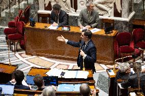 Vote on the special budget draft law at the National Assembly - Paris