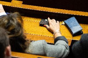 Vote on the special budget draft law at the National Assembly - Paris