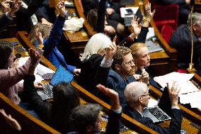 Vote on the special budget draft law at the National Assembly - Paris