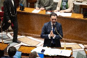 Vote on the special budget draft law at the National Assembly - Paris