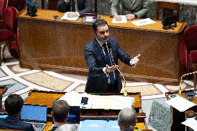 Vote on the special budget draft law at the National Assembly - Paris