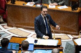 Vote on the special budget draft law at the National Assembly - Paris