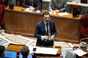 Vote on the special budget draft law at the National Assembly - Paris