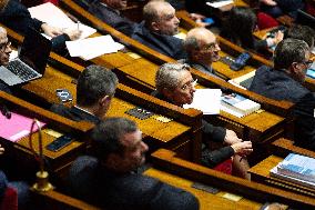 Vote on the special budget draft law at the National Assembly - Paris