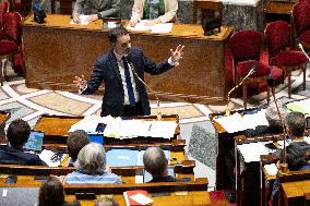 Vote on the special budget draft law at the National Assembly - Paris