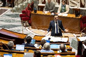 Vote on the special budget draft law at the National Assembly - Paris