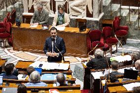 Vote on the special budget draft law at the National Assembly - Paris