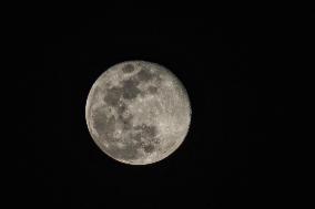 Cold Moon Is Seen Over Mexico