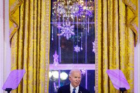 DC: President and First Lady Biden Host a Hanukkah Holiday Reception