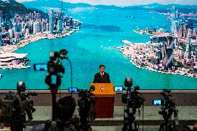 Hong Kong Chief Executive John Lee Speaks To Media Before Exco Meeting