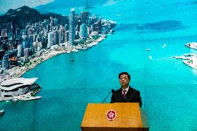 Hong Kong Chief Executive John Lee Speaks To Media Before Exco Meeting